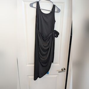 Cupshe Elegant Black Asymmetrical Dress